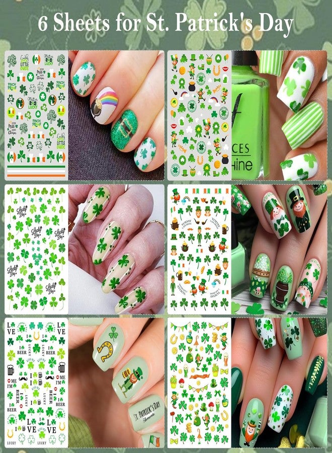 winthrop 30 Sheets Fall All Holiday Nail Stickers, Autumn Halloween Christmas Thanksgiving Valentine's St. Patrick's Day Nail Art Decals Mixed All Season Set, Self-Adhesive Year-Round Manicure Decorations - Image 3